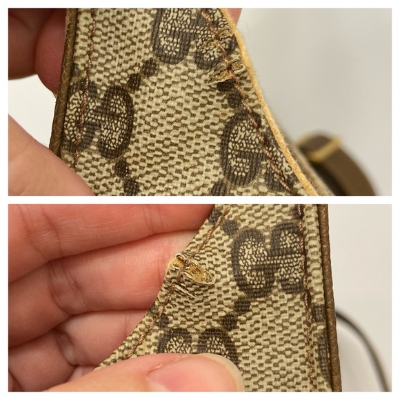 Vintage Gucci Brown Monogram GG Coated Canvas Shoulder Bag - Picture 16 of 16